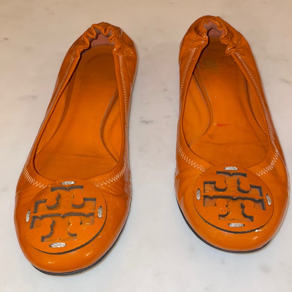 Orange Tory Burch Flats